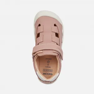 Old Pink Girls' Barefoot Sneakers with Open Instep Geox Steppieu - Girls