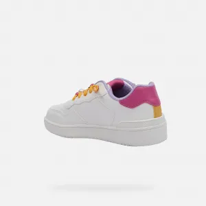 White Girls Geox Washiba Sneakers - Girls