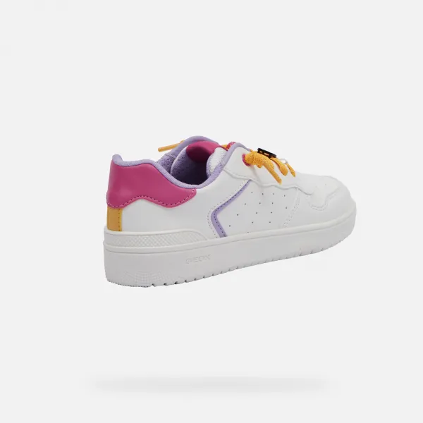 White Girls Geox Washiba Sneakers - Girls