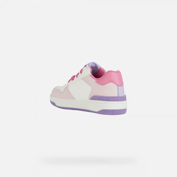 White Girls Geox Washiba Sneakers - Girls