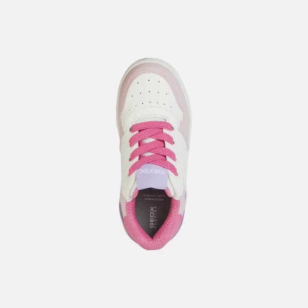 White Girls Geox Washiba Sneakers - Girls