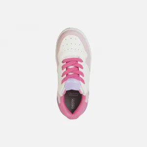 White Girls Geox Washiba Sneakers - Girls