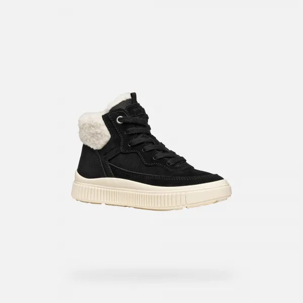 Black Girls Geox Laquinny WPF Sneakers - Girls