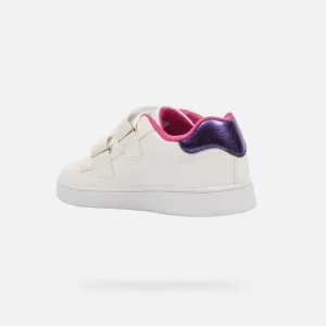 White Girls Sneakers Geox Eclyper Girl - Girls