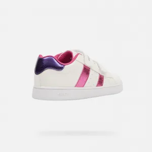 White Girls Sneakers Geox Eclyper Girl - Girls