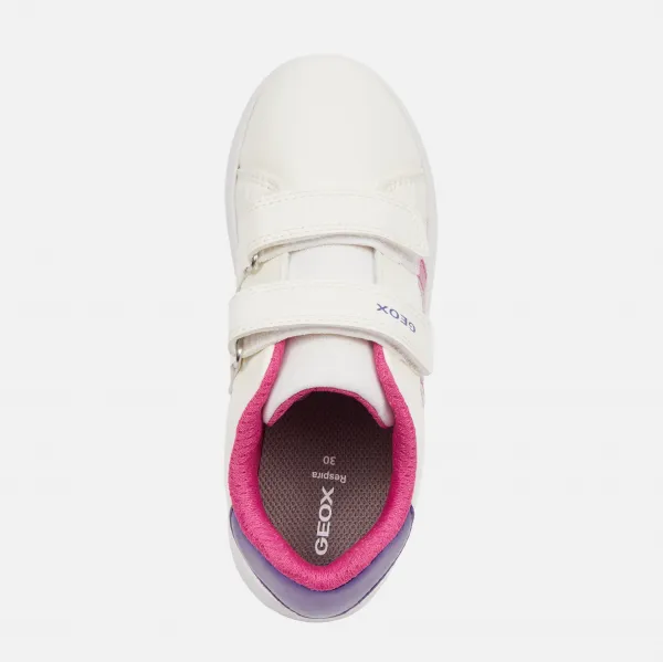 White Girls Sneakers Geox Eclyper Girl - Girls