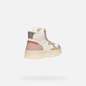White Girls Geox Lestrella Sneakers - Girls