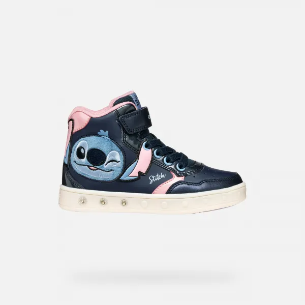 Dark Blue Girls Geox Skylin Sneakers - Girls