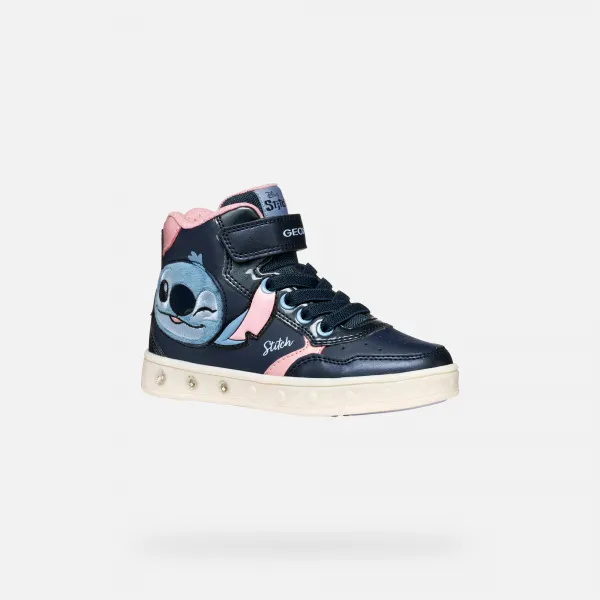 Dark Blue Girls Geox Skylin Sneakers - Girls