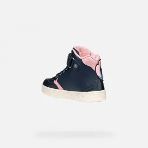 Dark Blue Girls Geox Skylin Sneakers - Girls