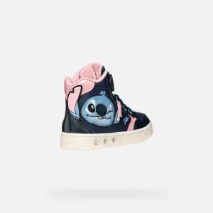 Dark Blue Girls Geox Skylin Sneakers - Girls
