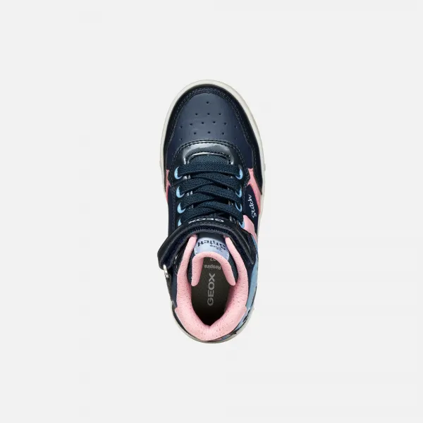 Dark Blue Girls Geox Skylin Sneakers - Girls