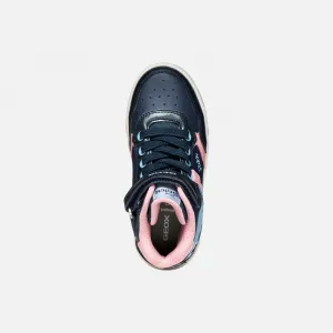 Dark Blue Girls Geox Skylin Sneakers - Girls