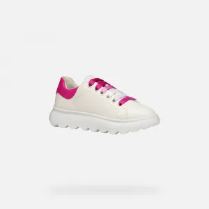 White Girls Geox Puffypop Sneakers - Girls