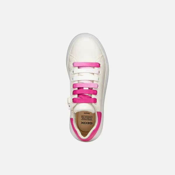 White Girls Geox Puffypop Sneakers - Girls