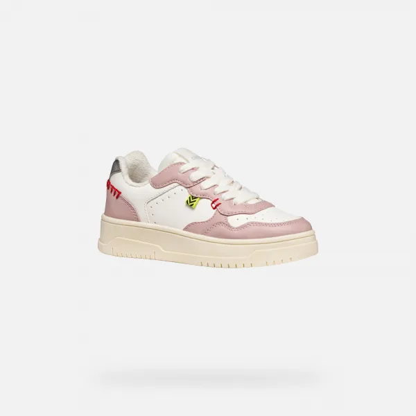 White Girls Geox Lestrella Sneakers - Girls