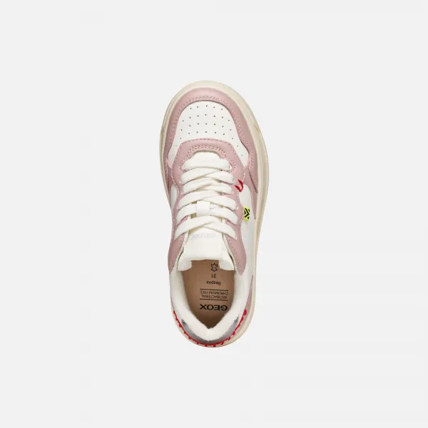 White Girls Geox Lestrella Sneakers - Girls