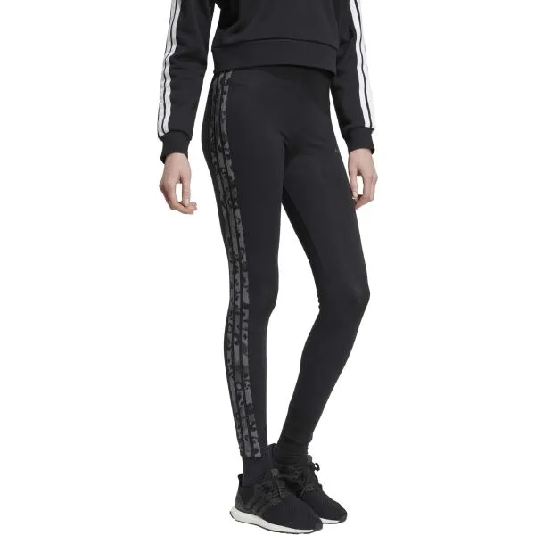 adidas W AOP LEGGINGS Dámske legíny, čierna, veľkosť