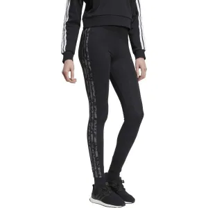 adidas W AOP LEGGINGS Dámske legíny, čierna, veľkosť