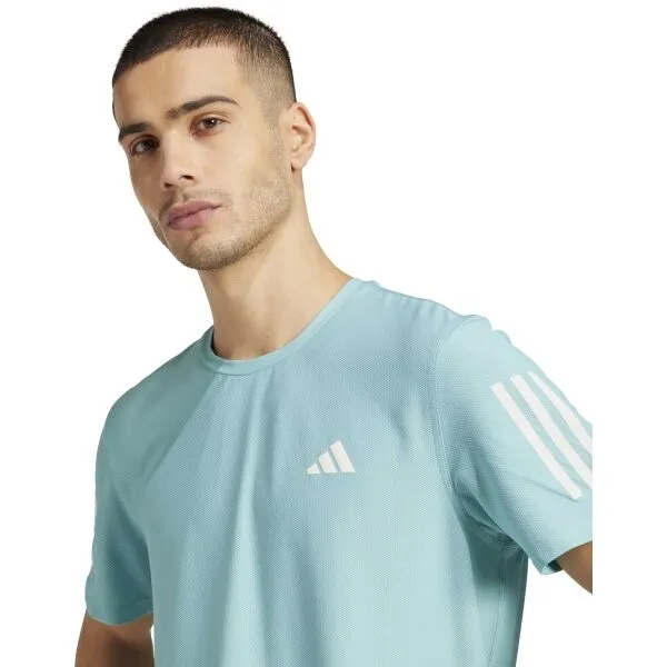 adidas OWN THE RUN B TEE Pánske športové tričko, tyrkysová, veľkosť