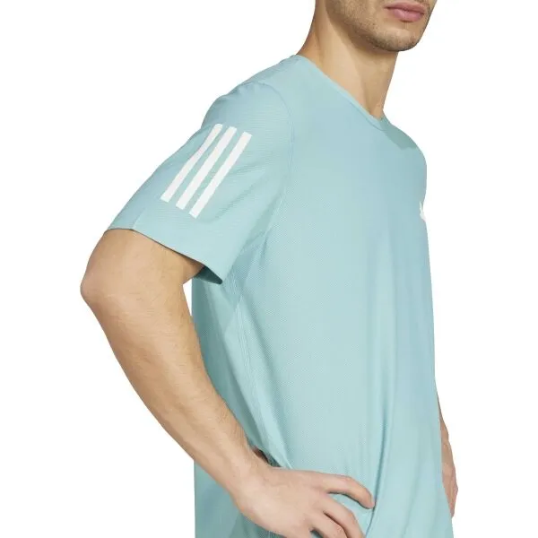adidas OWN THE RUN B TEE Pánske športové tričko, tyrkysová, veľkosť