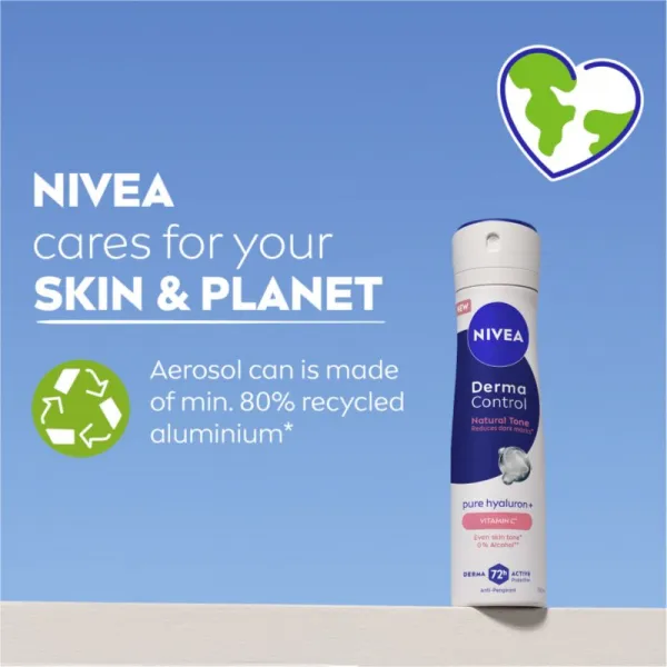 NIVEA Derma Control Natural Tone antiperspirant v spreji proti tmavým škvrnám 150 ml