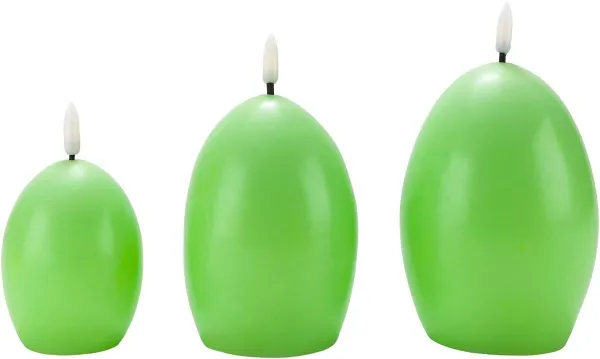 Weltbild LED svíčky Vajíčka, sada 3 ks, zelené