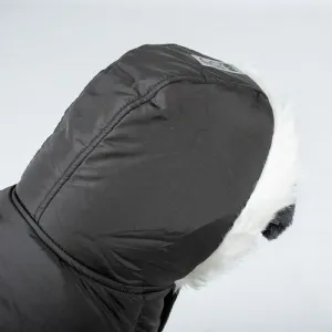 DUVO+ zimná bunda s kapucňou pre psov M 50cm čierna