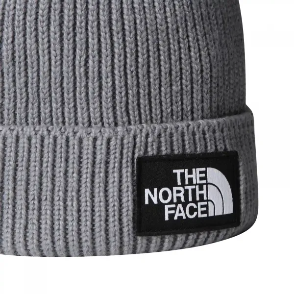 The North Face Logo Box Cuffed Beanie "Medium Grey Heather" (NF0A8CHEDYY)