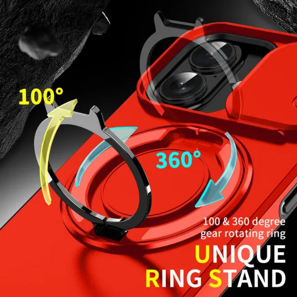 Camslide Stand obal, iPhone 17, červený