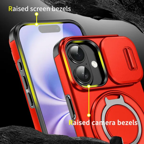 Camslide Stand obal, iPhone 17, červený