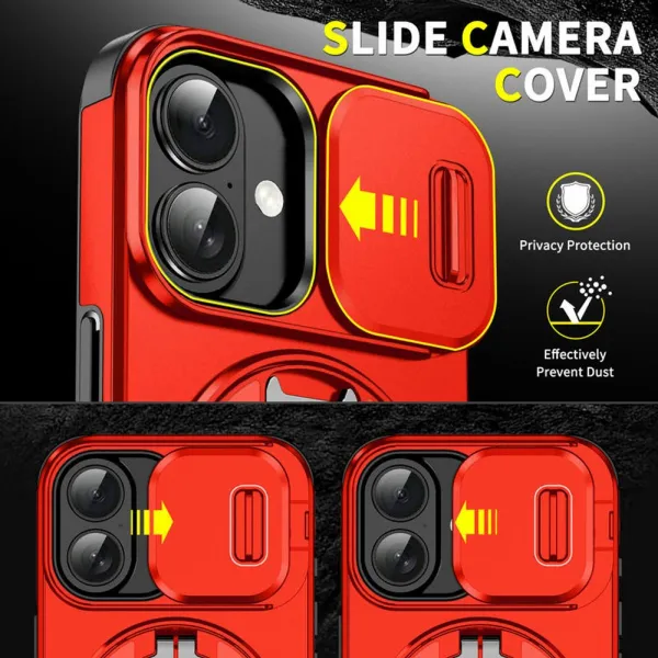 Camslide Stand obal, iPhone 17, červený