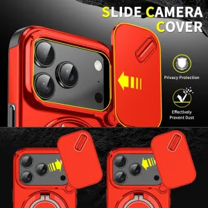 Camslide Stand obal, iPhone 17 Pro, červený