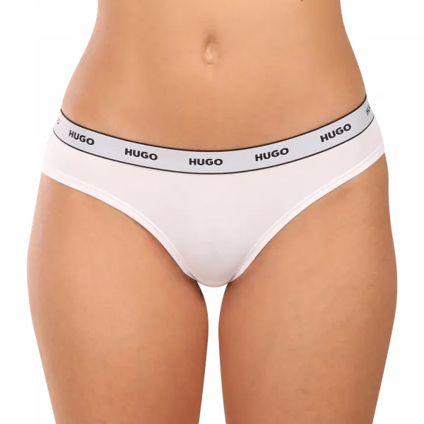 3PACK dámske nohavičky HUGO biele (50545694 100) M