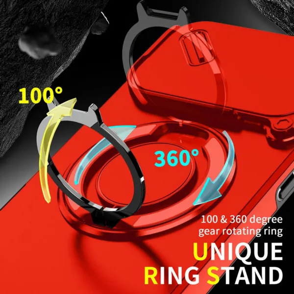 Camslide Stand obal, iPhone 17 Pro Max, červený