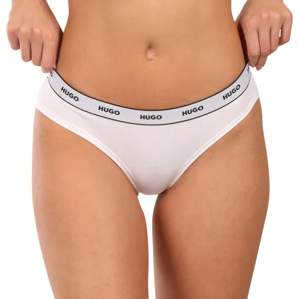 3PACK dámske nohavičky HUGO biele (50545694 100) M