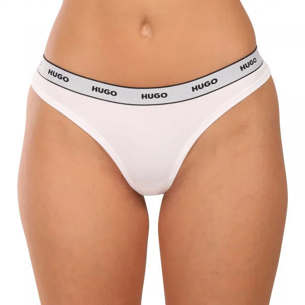 3PACK dámske tangá HUGO biele (50545680 100) M