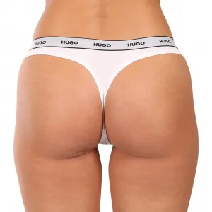 3PACK dámske tangá HUGO biele (50545680 100) M