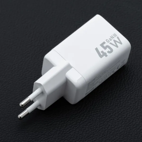 Forcell F-Energy adaptér Mini GaN III, 2x USB-C, PD, QC4.0, 45W, biely