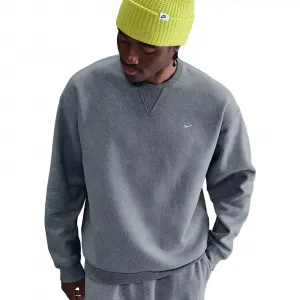 Nike Solo Swoosh Crewneck Sweatshirt "Dark Grey Heather" (HV1086-063)