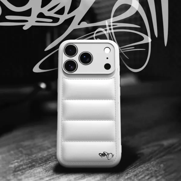 Puffer case pro Apple iPhone 17 Pro - Separ Puffer - Biela