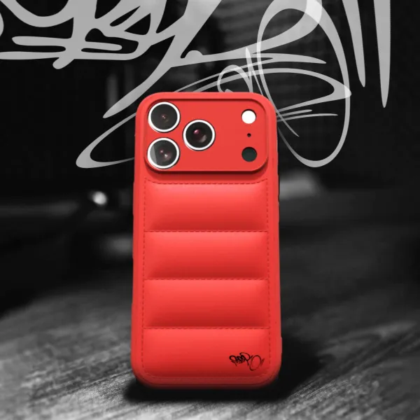 Puffer case pro Apple iPhone 17 Pro - Separ Puffer - Červená