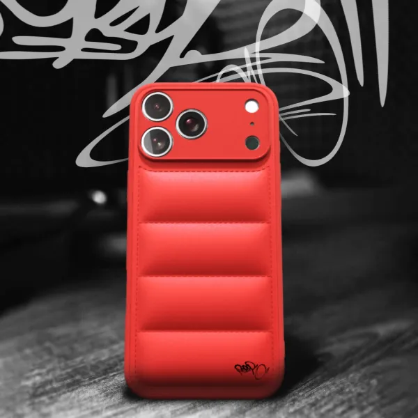 Puffer case pro Apple iPhone 17 Pro Max - Separ Puffer - Červená