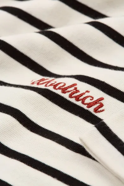 Tričko Woolrich Striped Short Sleeves Tee White Stripe