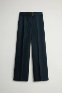 Nohavice Woolrich Viscose Linen Pant Melton Blue