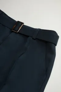 Nohavice Woolrich Viscose Linen Pant Melton Blue