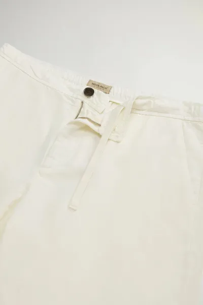 Nohavice Woolrich Linen Blend Pants Feather White