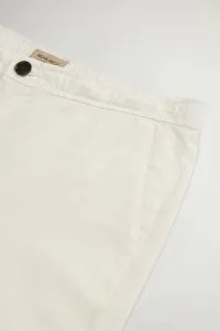 Nohavice Woolrich Linen Blend Pants Feather White