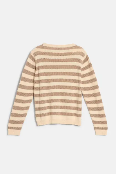 Sveter Woolrich Boxy Crewneck White Pepper