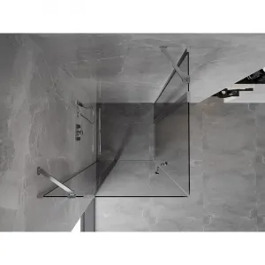 MEXEN/S - Mist Duo sprchovací kút dvere krídlové 80 x 80, transparent, chróm 8A4-080-080-01-00